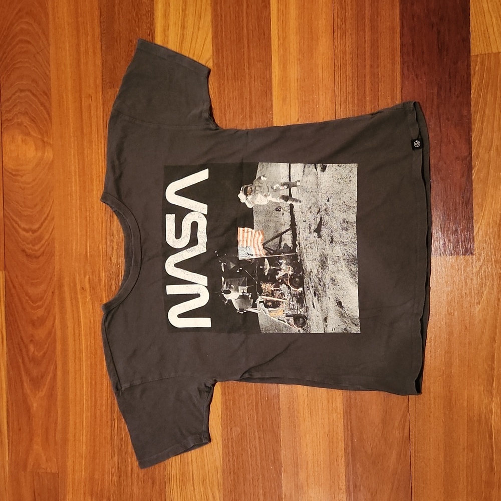 Treasure & Bond Girls Black NASA Shirt, Size L 10-12